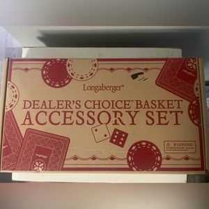 NEW Longaberger Dealer's Choice Basket ACCESSORY SET Poker